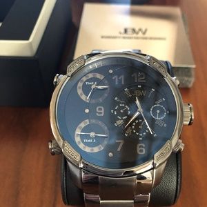 2017 JBW G4 Mens 16-Diamond Watch with Metal Band